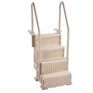 Scaletta per piscina in plastica a 4 gradini con gradini antiscivolo resistenti e capacità di carico massima di 180 kg (137 cm) - Product Image 1