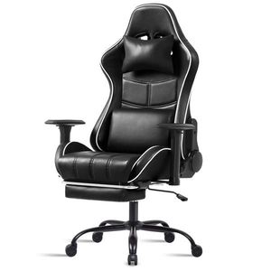 Sedia da Gaming Ergonomica per Adulti, Capacità 180 kg, Comoda Sedia da Ufficio in PU con Supporto Lombare Regolabile per Persone Robuste, Ideale per Sala Giochi - Product Image 2