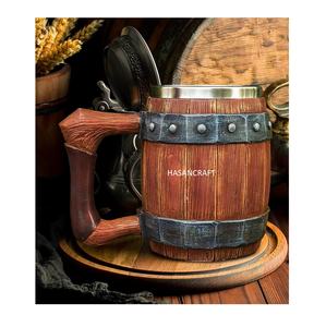 Eco-Friendly Beer <b>Mug</b> Handcrafted Wooden Stein with Steel Tankard Mango Wood & Steel Premium Crafted Beer <b>Mug</b> Cup - Product Image 6