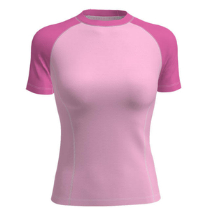 2026 New Unisex Short Sleeve Rash Guard Orange Quick Dry Spandex/Polyester Adult <b>Swim</b> <b>Shirt</b> UPF50+ Breathable Eco-Friendly - Product Image 2