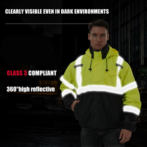 Premium Winter Safety <b>Jacket</b> High Visibility Reflective Workwear Manufacturer Bulk Supply - Product Image 5