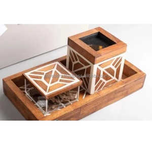 Porte-encens arabe pour l'Aïd el-Fitr et le Ramadan, fabriqué en Inde, incrustation artisanale de nacre et brûleur de bakhoor, coffret cadeau élégant et luxueux - Product Image 4