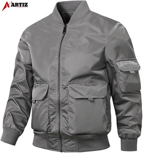 Chaqueta Bomber de Invierno para Hombre, Ecológica y Moderna, de Alta Calidad, con Diseño Nuevo y a la Moda, Transpirable, Cuello en V, Estilo Urbano, Venta al Por Mayor - Product Image 1