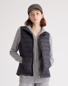 Chaleco acolchado para mujer, sin mangas, alternativa al plumón, ropa de abrigo de invierno, con cremallera, ligero, informal, para usar en capas. - Product Image 1