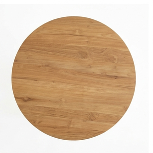 Premium <b>Solid</b> Teak <b>Wood</b> <b>Round</b> <b>Dining</b> <b>Table</b> Slatted Base Handcrafted Eco Friendly Modern Living Room Furniture - Product Image 3