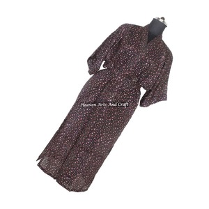 KL015 Bata de Dama de Honor Vintage para Otoño/Verano, Kimono Largo para Mujer, Camisón de Secado Rápido, Poliéster y Seda - Product Image 1