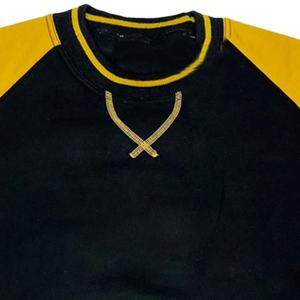 Sweatshirts à logo personnalisé pour hommes avec motif à carreaux Coupe décontractée Col rond Sweatshirts à capuche Conception d'épaule tombante Technique délavée - Product Image 2