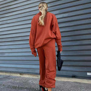 Chándal Urbano con Capucha para Mujer, Diseño de Alta Gama, Patrón Sólido, Transpirable, Ligero, 100% Algodón, Ropa de Invierno, Personalizable, OEM - Product Image 3