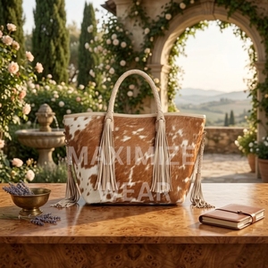Modern Women Fashion Handbags Produced Using Genuine Cowhide Leather Hair On Hide Handmade Tote - Product Image 2