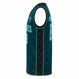 DRAVELLE INDUSTRY Maillot de basket-ball pour homme sans manches, col rond, sublimé, évacuant l'humidité, 100% polyester, coupe athlétique, RIVES 8 - Product Image 4