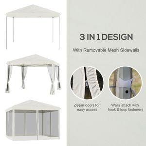 "Waterproof Double Layer Portable <b>Canopy</b> <b>Tent</b> with Nylon & Aluminum Poles for Outdoor Use" - Product Image 2