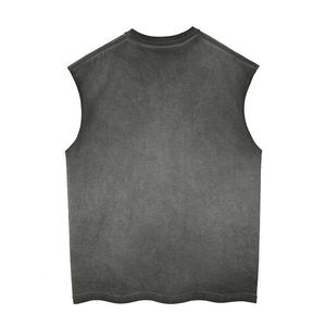 T-shirts de la meilleure qualité, T-shirts noirs surdimensionnés de haute qualité, T-shirts vintage lavés à l'acide, T-shirts sans manches lavés - Product Image 3