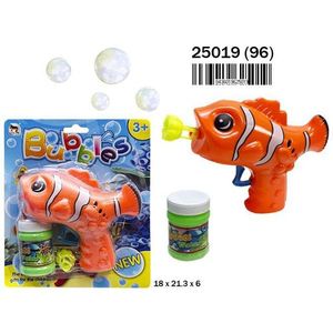 Pistola per bolle Bubble Fish 18x21,3x6 cm con flacone di soluzione per bambini dai 3 anni in su - Product Image 1