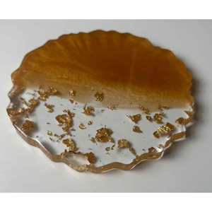 Posavasos Modernos de Resina Epoxi de Doble Tono de 4 Pulgadas, Ecológicos, Hechos a Mano, Elegantes, Artísticos, Decorativos para Mesa de Comedor - Product Image 2