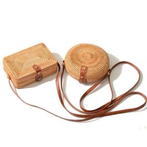 Bohemian Vintage Lady Handmade Eco-friendly Palm Leaf <b>Basket</b> Bag <b>Linen</b> Lining Comfortable Storage Space Convenient Carry Outings - Product Image 1