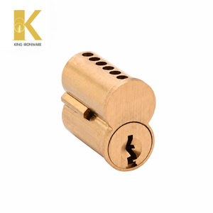 ชุดเปลี่ยนแกนลูกบิดประตูแบบเร็ว สีทองเหลืองซาติน 6 พิน แบบ K Keyway SFIC สำหรับประตูเชิงพาณิชย์เพื่อความปลอดภัย - Product Image 4