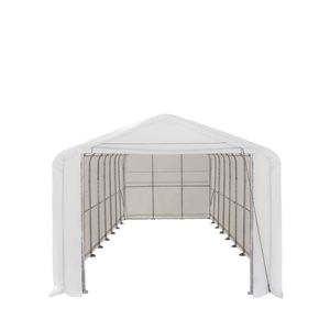 Prefab Garage Storage 18FT X 45FT RV/Motorhome Shelter 17 oz <b>PVC</b> Fabric Cover Front <b>Roll</b> Door Enclosed Rear Wall 3 Layer - Product Image 2