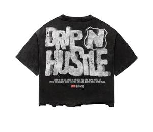 Camiseta Gráfica Corta para Hombre, 100% Algodón, Cuello Redondo, Hombro Caído, Corte Holgado Oversize, Estampado DTG Personalizado con Letras - Product Image 1