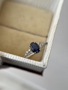 Bague en saphir bleu royal, saphir naturel, bague de fiançailles en saphir bleu, cadeau pour un être cher, bijoux - Product Image 3