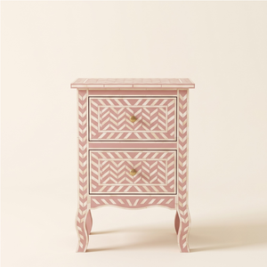 Handmade Chevron Striped Bone Inlay Modern Luxury <b>Side</b> <b>Table</b> <b>For</b> <b>Living</b> <b>Room</b> Home Decoration <b>Storage</b> Solution - Product Image 1