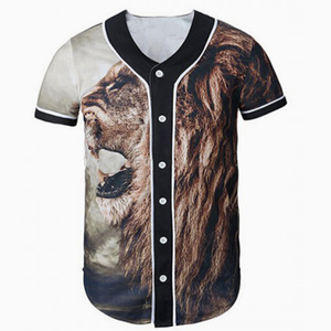 Maillot de baseball personnalisé pour homme, numéro 33, sublimé, manches courtes, col en V, en polyester anti-humidité, tenue uniforme - Product Image 3