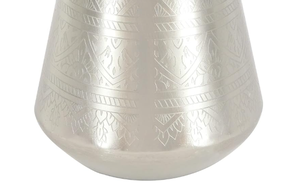 Trending Silver Round Shaped Cylinder Metal Flower <b>Vases</b> <b>Set</b> of 2 Floor <b>Vases</b> Coastal Design Home Decor for Living Room Bedroom - Product Image 5