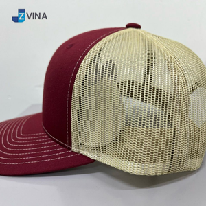 Gorra Trucker de Malla Frontal Color Borgoña, Personalizable con Logotipo, de Alta Calidad, 6 Paneles, Ajustable, Unisex, Estilo Casual, Hecha en Vietnam - Product Image 2