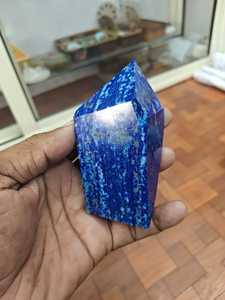 Torre de Cristal de Lapislázuli Natural Pulido, Punta Hexagonal, Azul Intenso, Cristal Curativo, Escultura Decorativa para el Hogar, Navidad - Product Image 3