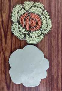 Beaded <b>Coaster</b> Multicolor Glass-Bead Handmade Luxury Customizable 10mm Thick <b>Drink</b> <b>Coasters</b> Boho Table Decor Dining Gifting - Product Image 4