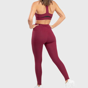 Conjunto Deportivo de Dos Piezas para Mujer, Leggings de Cintura Alta y Top Deportivo, Transpirable, para Yoga y Gimnasio - Product Image 5