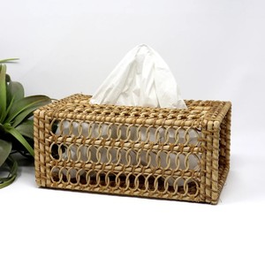Nouvelle collection de boîtes distributrices de mouchoirs en rotin, nouveau design de boîtes en papier faites à la main, paniers de couverture - Product Image 2