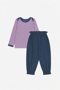 JALBEBE Set Unisex per Neonati: Maglietta a Maniche Lunghe e Pantaloni Elasticizzati, Abbigliamento Morbido in Cotone per Casa, Due Pezzi - Product Image 2