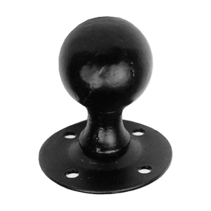Poignées de meuble en fonte noire, style vintage, à motif melon cannelé, pour tiroirs et placards, rustiques, avec plaque de fixation en rosette - Product Image 2