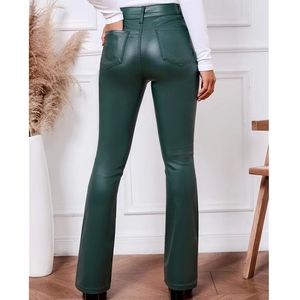 Pantalon en toile respirant pour femme, style streetwear, en cuir, longueur intégrale, vente en gros, haute qualité, tendance - Product Image 2
