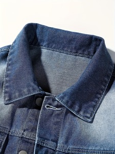 Premium Quality OEM Winter Season Wear Denim Jean Man <b>Jackets</b> Long Sleeve Best Selling Stylish Wear Male Washed Blue Autumn - Product Image 3
