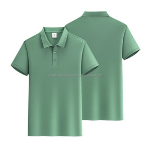 Camisa Polo Deportiva de Golf de Algodón y Poliéster Bordada Lisa con Logotipo Personalizado de Alta Calidad para Uniformes Corporativos de Negocios para Hombre - Product Image 4