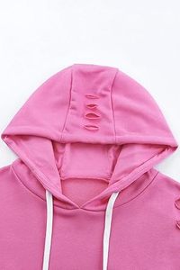 SFIVE INDUSTRIES Sudaderas con Capucha Personalizadas al por Mayor para Mujer, Color Rosa, Estilo Desgastado, Transpirables, para Mujer, Talla Grande - Product Image 5