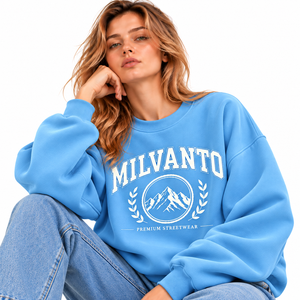 <b>Grey</b> New Arrival Custom Women's 450 GSM Heavyweight Cotton Fleece Graphic Pullover <b>Sweatshirt</b> Premium Oversized Drop Shoulder - Product Image 4