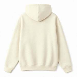 Custom Heavyweight Cotton Hoodie Regular Fit Pullover Sweatshirt Solid Color <b>Long</b> <b>Sleeve</b> Winter Hooded <b>Top</b> - Product Image 3