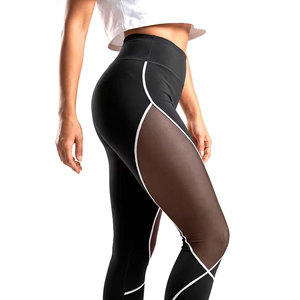 Leggings de Mujer de Alta Calidad con Nuevo Diseño, Spandex/Poliéster, Cintura Alta, Panel de Malla, Secado Rápido, Transpirables, en Oferta, Hechos en Pakistán - Product Image 1