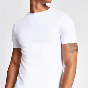 T-shirt d'été pour homme, logo personnalisé, coupe slim, manches courtes, nouveau, décontracté, business, prix bas, haute qualité, entraînement - Product Image 4