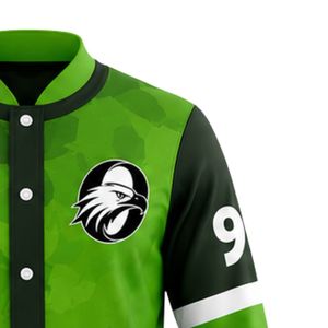Green Black Baseball <b>Jacket</b> Full Zip Long Sleeve Sports Team Uniform <b>Lightweight</b> Comfortable Outerwear for Game - Product Image 4