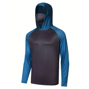 Sudadera con Capucha para Pesca para Hombre, Precio de Fábrica, OEM, UPF 50, Impermeable, Transpirable, de Secado Rápido, Spandex/Poliéster, con Impresión por Sublimación Personalizada - Product Image 1