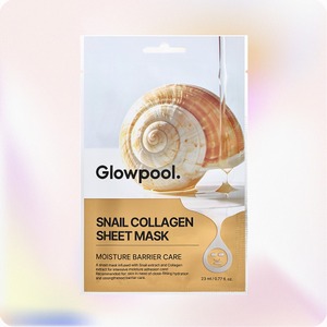 มาส์กหน้าเกาหลี GLOWPOOL K-Beauty Glowful Snail Collagen SheetMask ผลิตในเกาหลี 10 แผ่น มาส์กบำรุงผิวหน้า - Product Image 4