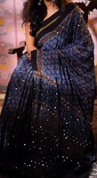 Robe pour femme de qualité supérieure, douce, longueur cheville, infroissable, extensible, réversible, imprimé Ajrakh, élégante, pour les fêtes, coupe classique, séchage rapide