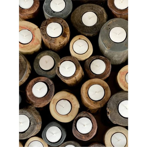 Wanuocraft - Porte-bougies à bougies chauffe-plat en bois de pin naturel, faits à la main, écologiques, durables, décoration d'intérieur, anniversaire - Product Image 4