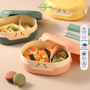 MICROWAVE <b>LUNCH</b> <b>BOX</b> BENTO <b>BOX</b> CUTE DESIGN KOREAN STYLE BPA FREE 780ml 2 <b>COMPARTMENTS</b> DETACHABLE ENVIRONMENT-FRIENDLY - Product Image 5