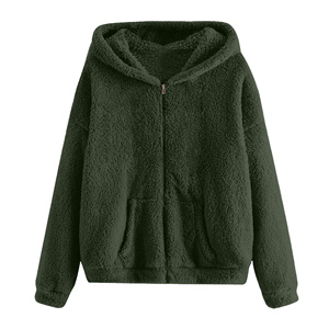 Sudadera con Capucha Unisex de Forro Polar Sherpa para Hombre y Mujer, Cálida y Suave, con Cremallera, Estilo Casual Urbano, Venta al por Mayor - Product Image 5