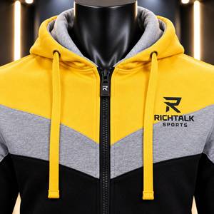 <b>Sherpa</b> <b>Lined</b> Solid Winter Sweatshirt Jacket with Hood Digital Printed Polyester/Cotton Blend Available in All Sizes - Product Image 4