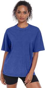 Women's Washed Vintage Oversized T-Shirt Baggy Workout <b>Tops</b> Short Sleeve 100% Cotton Eco-Friendly Quick Dry Streetwear Boyfriend - Product Image 2